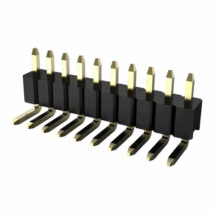 Encabezado de pasador de 1.0 mm de una sola fila de ángulo recto Sub