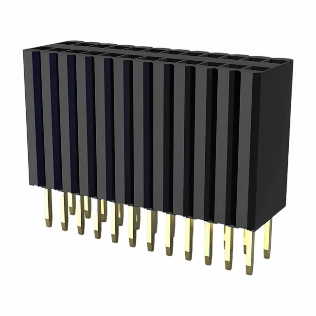 1,27x2.54 mm encabezado femenino de una sola fila