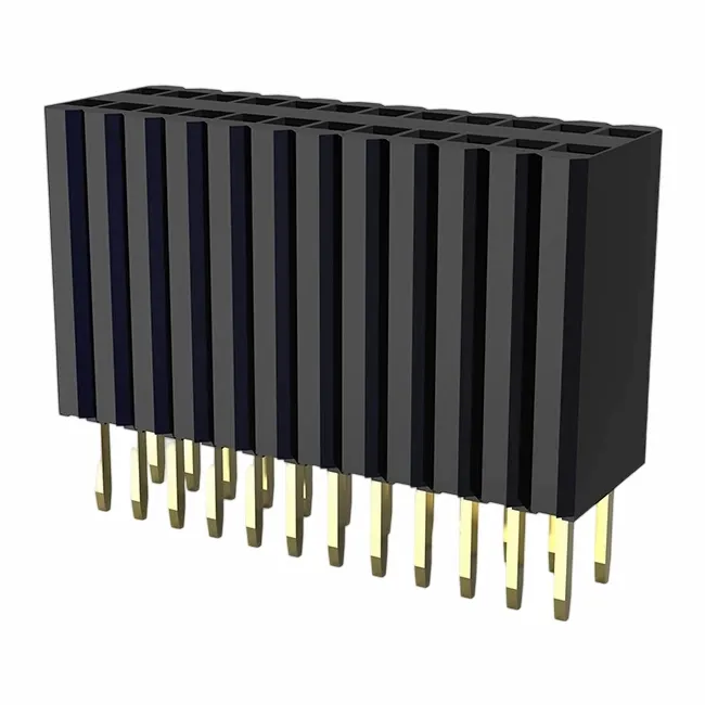 1.27x2.54 mm encabezado femenino fila simple recta