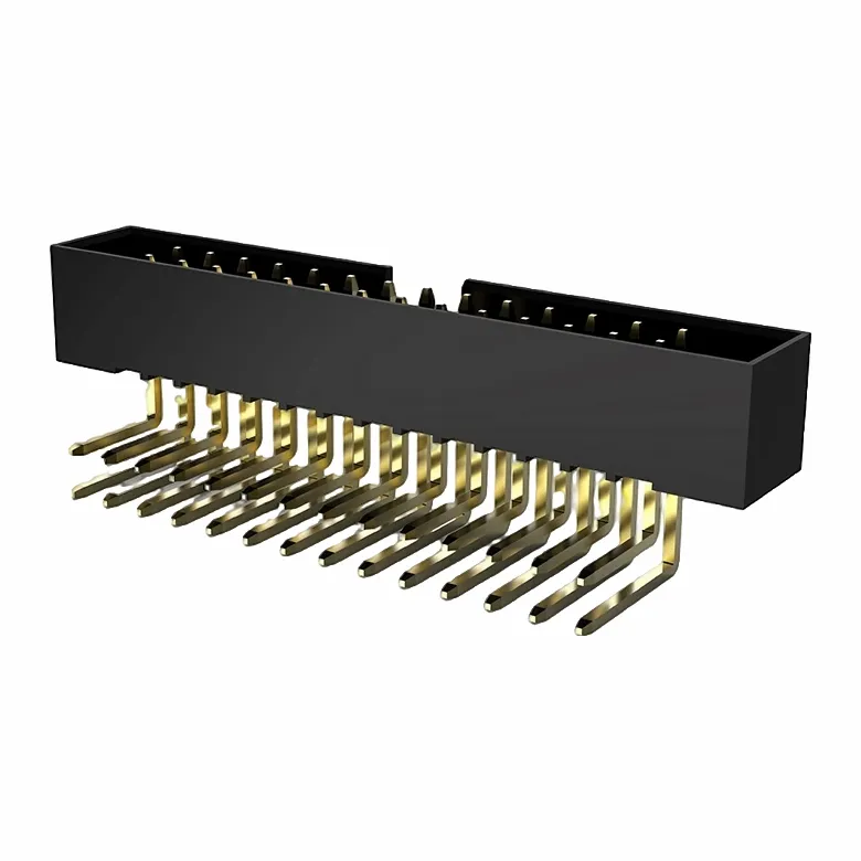 Encabezado de 2.0 mm encabezado doble fila de ángulo recto