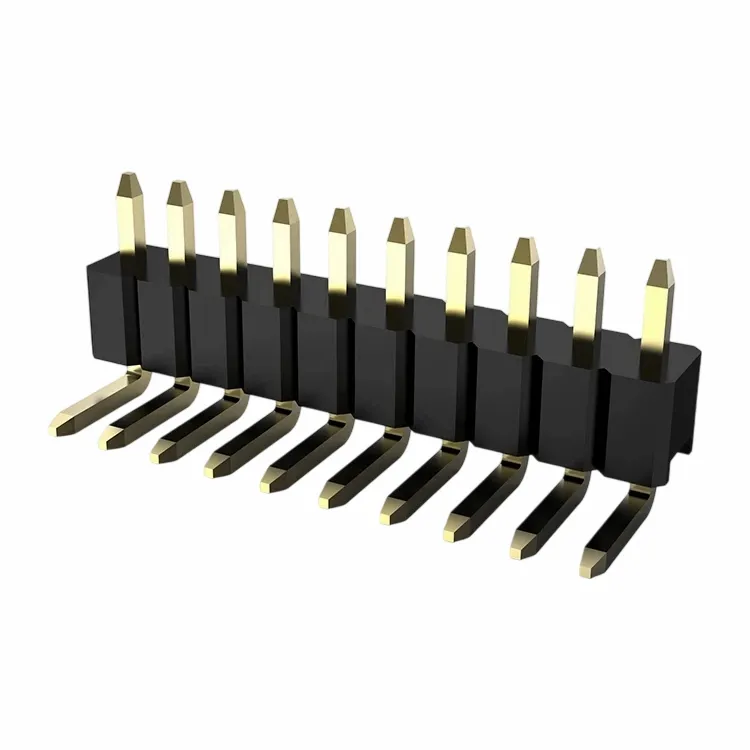 Encabezado de pasador de 2.0 mm de una sola fila de ángulo recto