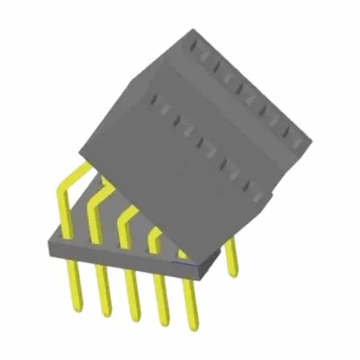 2.54 mm de 45 grados Tipo de encabezado de alfiler femenino