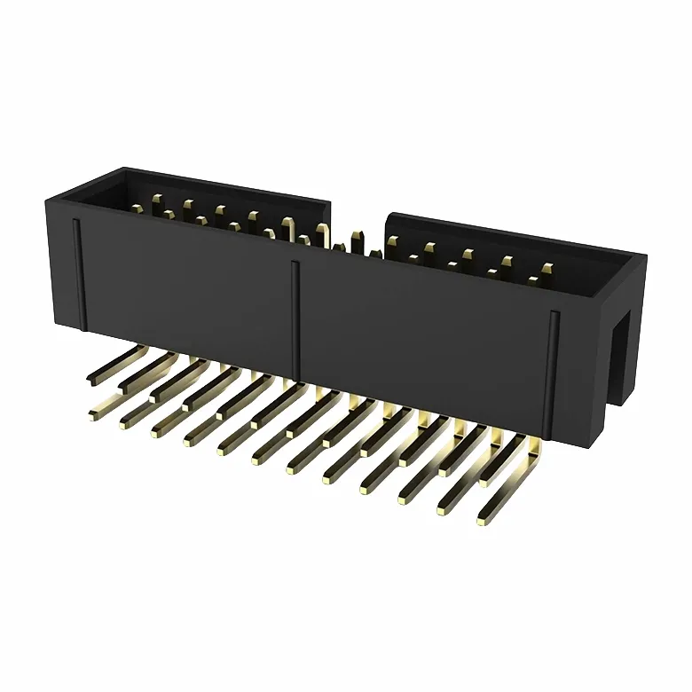 Encabezado de cajas de 2.54 mm de doble fila de ángulo recto