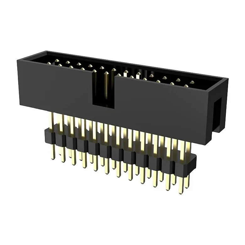 Encabezado de caja de 2.54 mm de encabezado doble fila recta