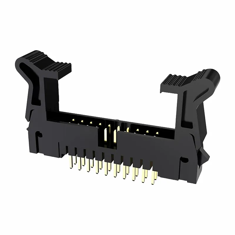 Encabezado de caja de 2.54 mm con pestillos rectos